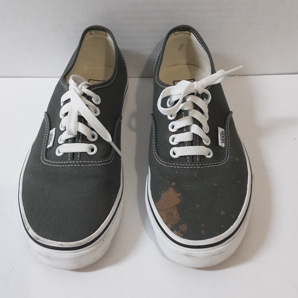 Vans casual sneakers unisex lace up canvas upper Dyed y2k casual green school